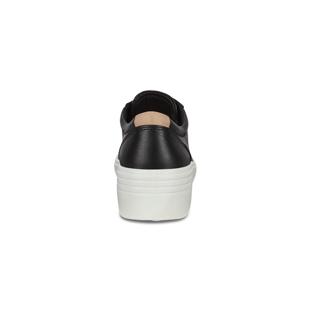 Womens Sneakers - ECCO Soft 7 Wedge - Black - 1572ANBJY